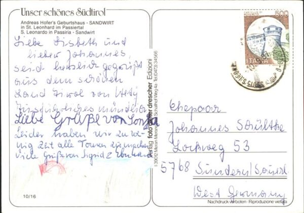 St Leonhard Südtirol Andreas Hofers Geburtshaus – Bild 2