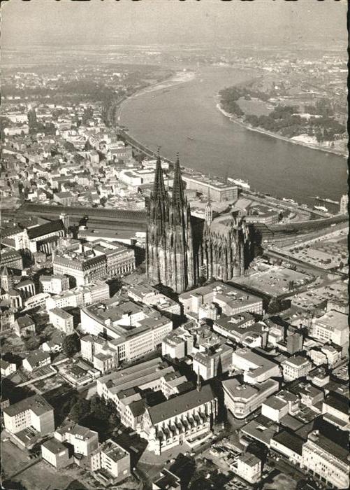 Koeln Rhein Fliegeraufnahme Stadt
