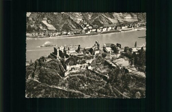 Koeln Rhein Ruine Rheinfels Fliegeraufnahme
