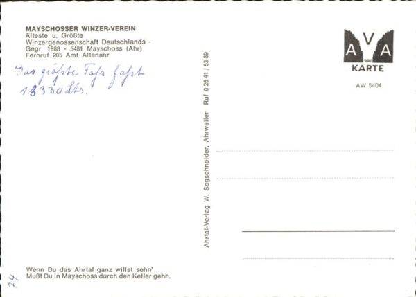 Altenahr Mayschosser Winzer Verein – Bild 2