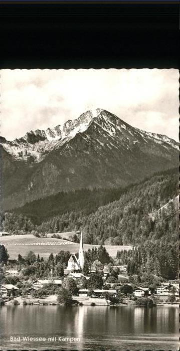 Bad Wiessee Blick vom Tegernsee mit Kampen Bayerisc