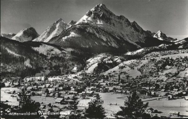 Mittenwald Bayern Panorama mit Wetterstein