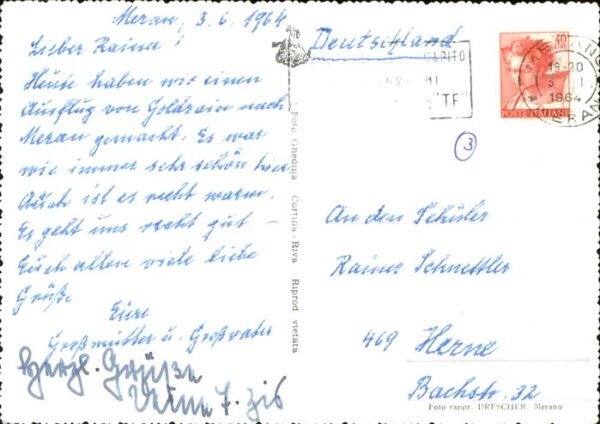 Merano Meran Teilansicht Kirche Burg – Bild 2