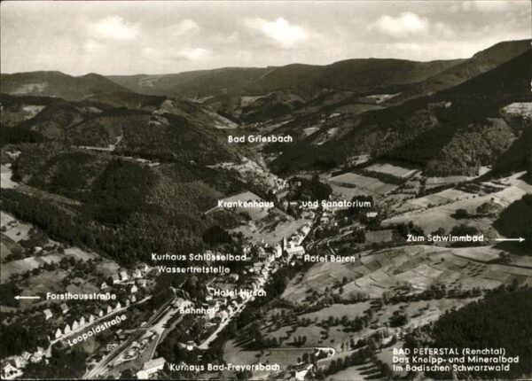 Bad Peterstal-Griesbach Fliegeraufnahme Kneipp und Mineralbad S