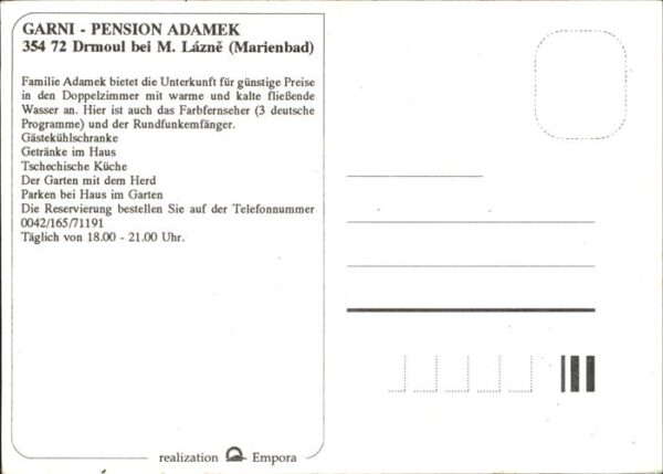 Marienbad Tschechien Boehmen Garni Pension Adamek – Bild 2
