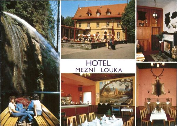 Hrensko Hotel Mezni Louka Restaurant Wasserfall