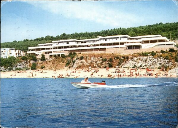 Rabac Kroatien Hotel Girandella Strand Motorboot