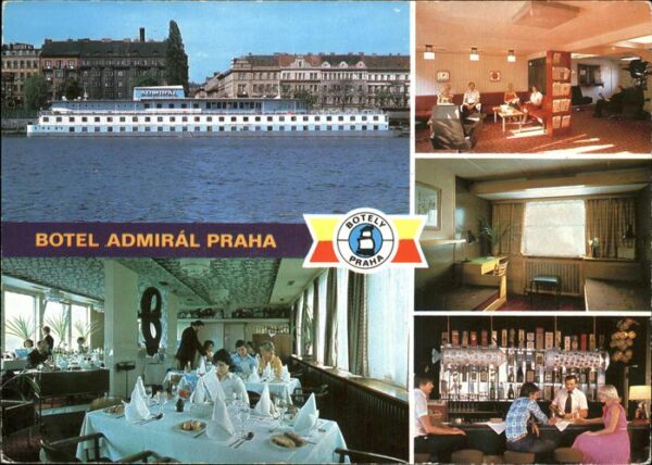 Praha Prahy Prague Botel Admiral Schiffshotel Restaurant M