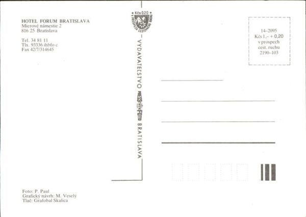 Bratislava Pressburg Pozsony Hotel Forum – Bild 2