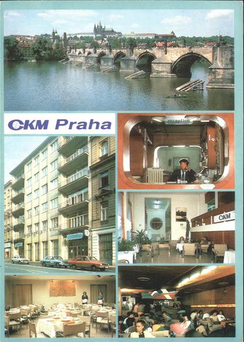 Praha Prahy Prague Juniorhotel CKM Burg Moldau Brücke