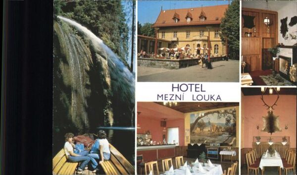 Hrensko Hotel Mezni Louka Restaurant Wasserfall