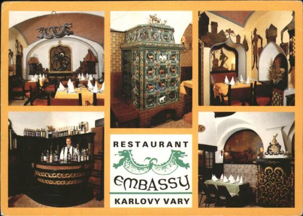 Karlovy Vary Hotel Restaurant Embassy Bar Kachelofen