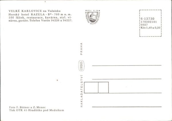Velke Karlovice Horsky Hotel Razula Berghotel Restauran – Bild 2