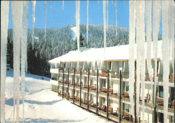 Pamporovo Pamporowo Hotel Panorama im Winter Eiszapfen