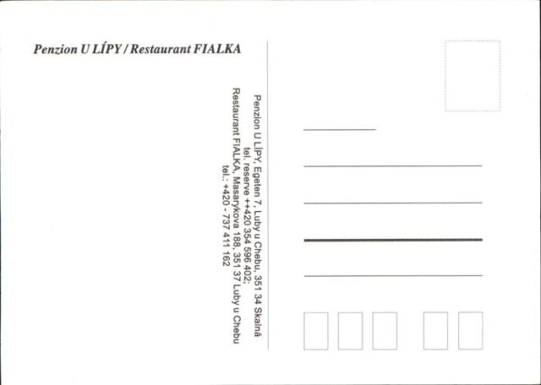 Luby u Chebu Penzion U Lipy Restaurant Fialka Denkma – Bild 2