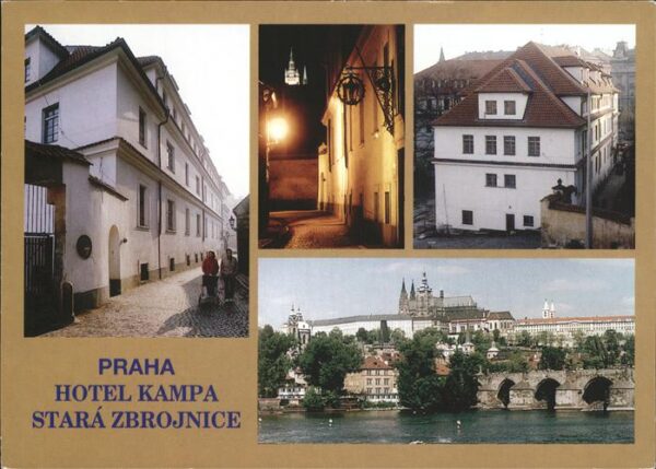 Praha Prahy Prague Hotel Kampa Burg Moldau Brücke