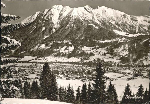Oberstdorf Gesamtansicht mit Nebelhorn Wintersport