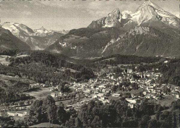 Berchtesgaden Gesamtansicht mit Watzmann Steinerne Me