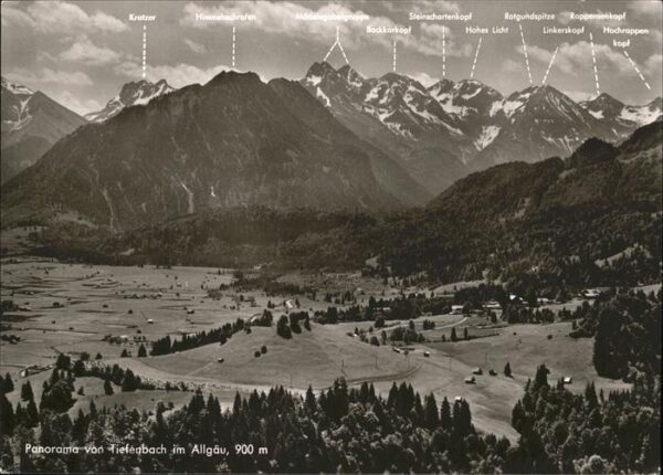 Tiefenbach Oberstdorf Panorama mit Allgäuer Alpen