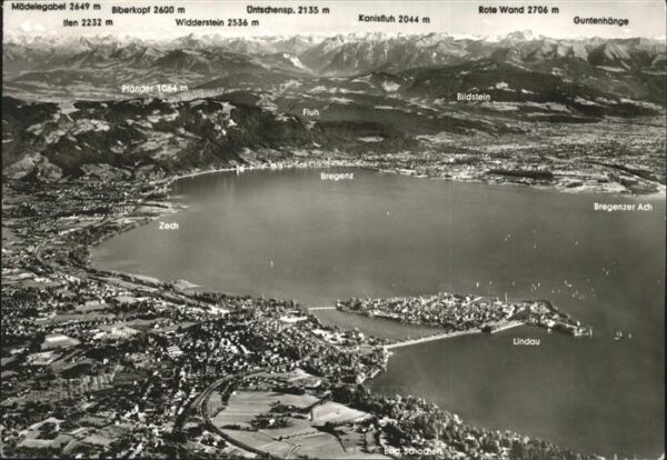 Lindau Bodensee mit Bregenzer Buch und Alpenpanorama Fl