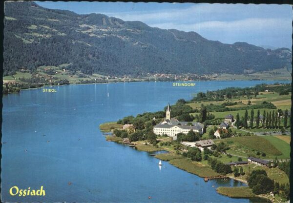 Ossiach Stift mit Ossiacher See Stiegl und Stei