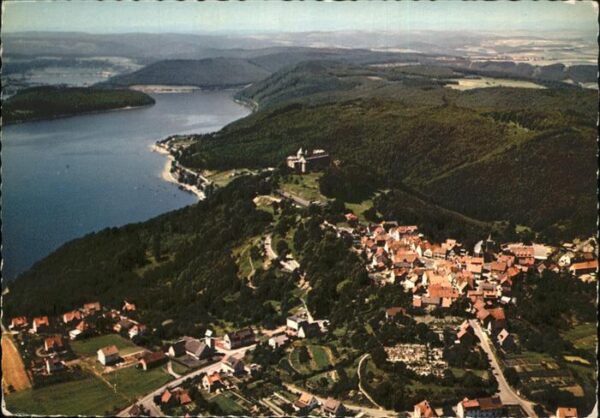 Waldeck Edersee Fliegeraufnahme Edertalsperre