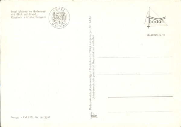 Insel Mainau Fliegeraufnahme mit Staad Konstanz Schw – Bild 2