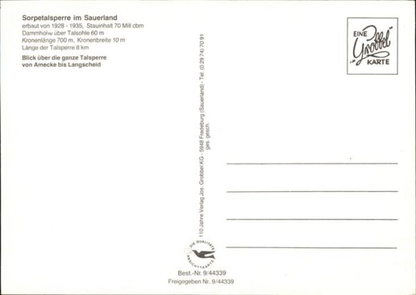 Sorpetalsperre Fliegeraufnahme – Bild 2