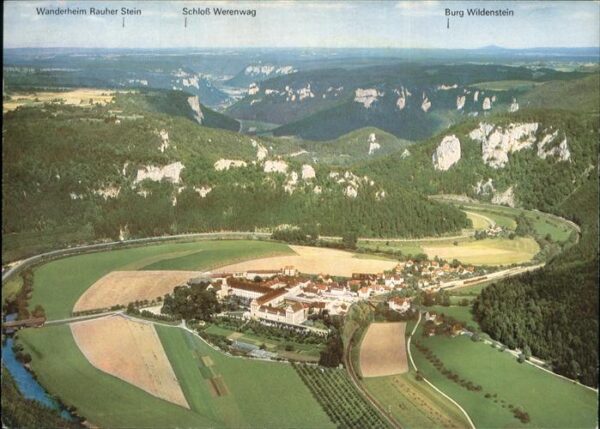 Beuron Donautal Kloster Beuron Fliegeraufnahme