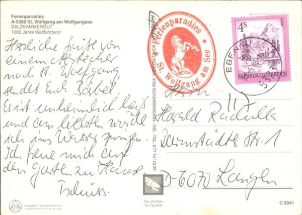 St Wolfgang Wolfgangsee am Wolfgangsee Fliegeraufnahme – Bild 2