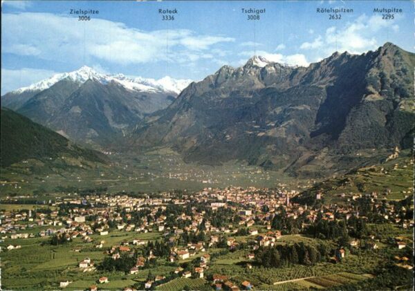 Merano Meran Panorama verso Gruppo Tessa