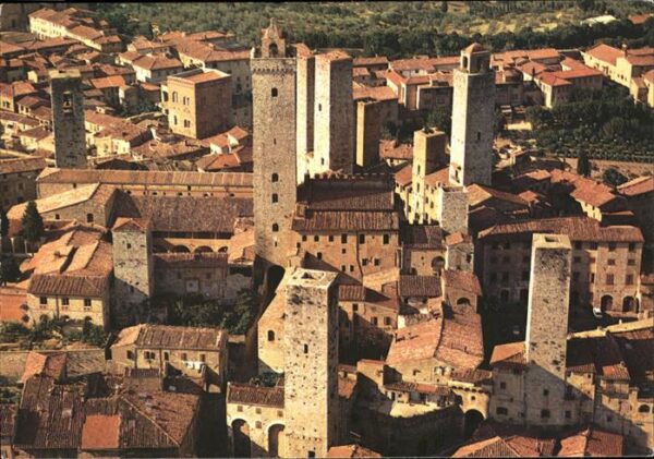 Siena San Gimignano Veduta aerea