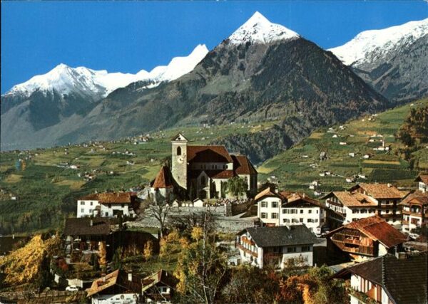 Schenna Meran mit Texelgruppe Panorama