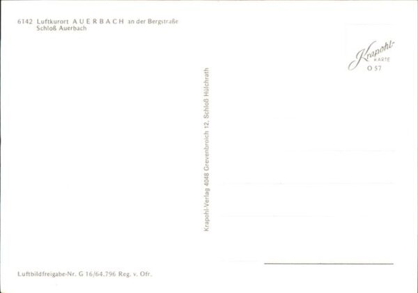 Auerbach Bergstrasse Schloss Auerbach Fliegeraufnahme – Bild 2