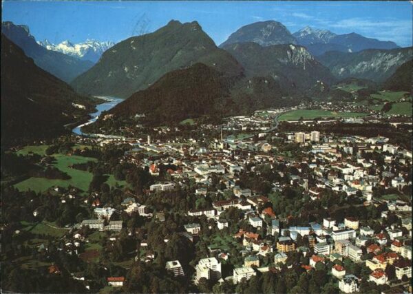 Bad Reichenhall Fliegeraufnahme mit Alpenpanorama