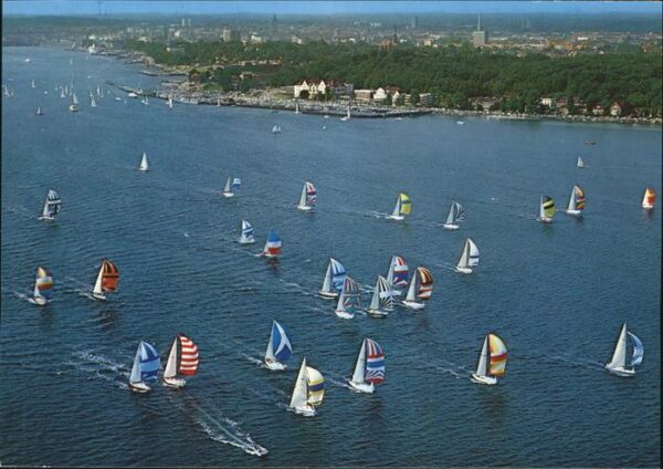 Kiel Regatta Kieler Woche Fliegeraufnahme