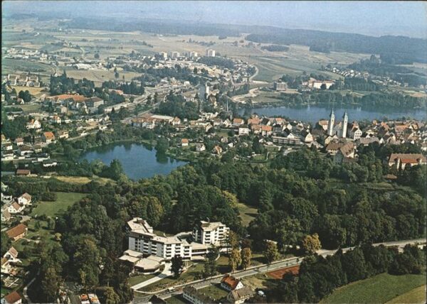 Bad Waldsee mit Schlosspark Klinik Fliegeraufnahme