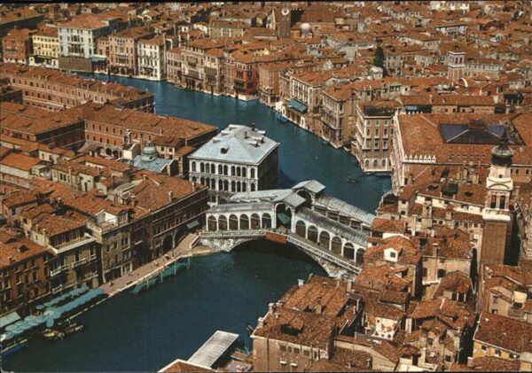 Venezia Venedig Veduta aerea del Canal Grande e Ponte d