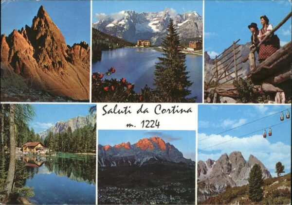 Cortina d Ampezzo Panorama mit Teilansichten