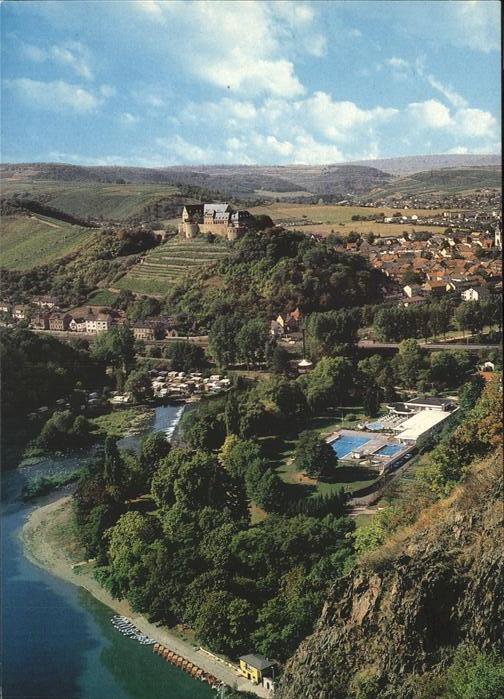 Bad Muenster Stein Ebernburg Panorama mit Schloss