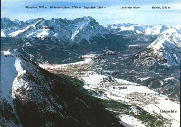Loisachtal und Umgebung Panoramakarte