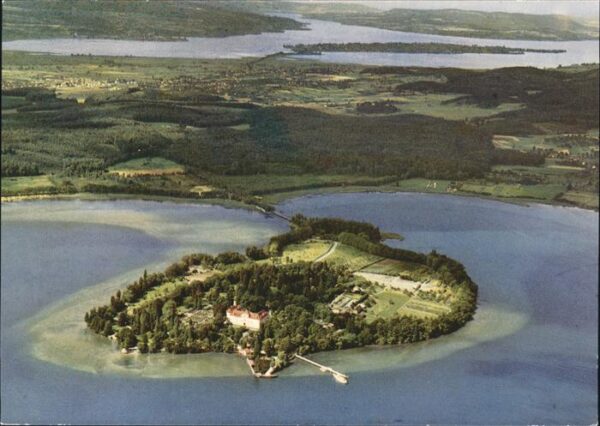Insel Mainau mit Reichenau Fliegeraufnahme
