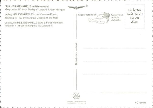 Heiligenkreuz Niederoesterreich Stift Heiligenkreuz im Wienerwald Flieg – Bild 2