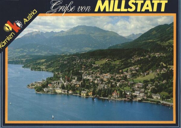 Millstatt Millstaettersee am See Fliegeraufnahme