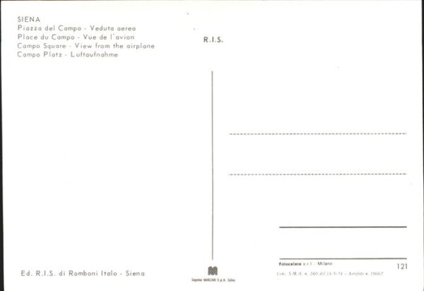 Siena piazza del Campo Veduta aerea – Bild 2
