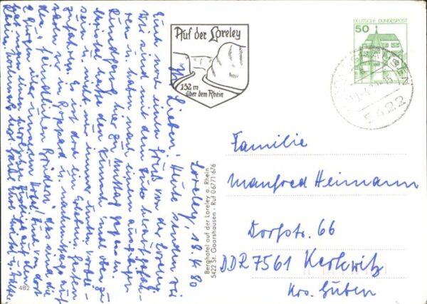 Lorelei Loreley Berghotel Fliegeraufnahme – Bild 2