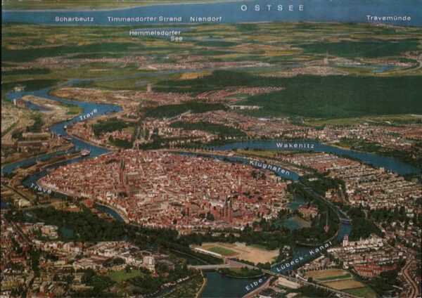 Luebeck und Umgebung Fliegeraufnahme