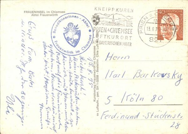 Fraueninsel Chiemsee Abtei Frauenwörth Fliegeraufnahme – Bild 2
