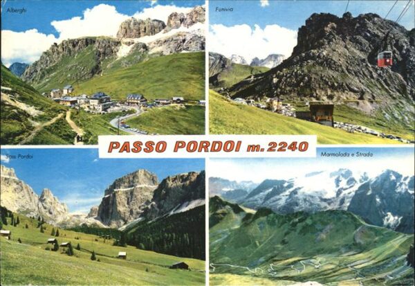 Dolomiti Passo Pordoi Alberghi Funivia Marmalada