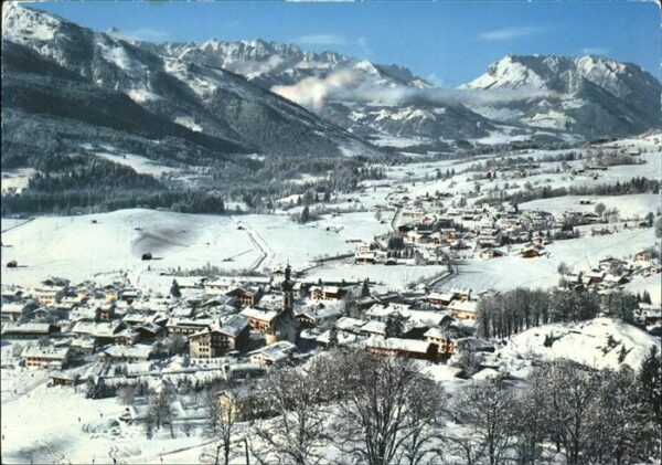 Reit Winkl mit Kaisergebirge Fliegeraufnahme
